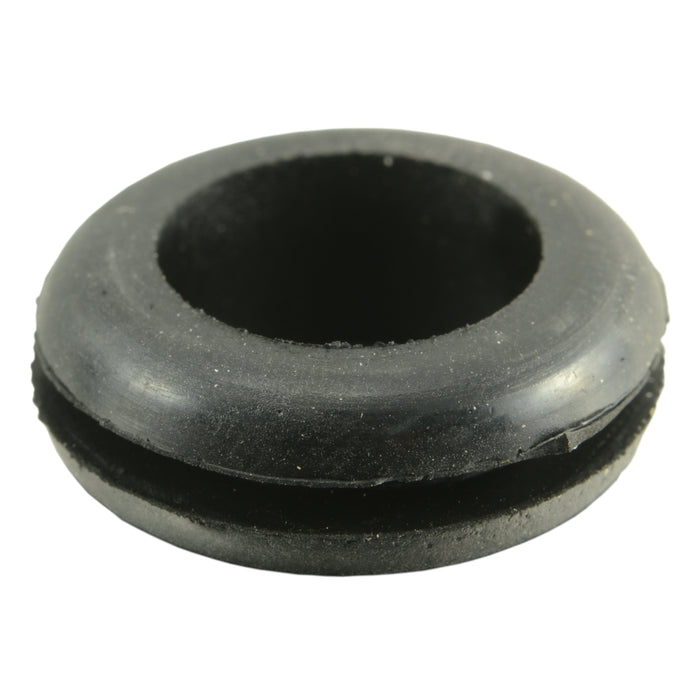 1/2" x 13/16" x 9/32" x 1/16" Black Rubber Grommets