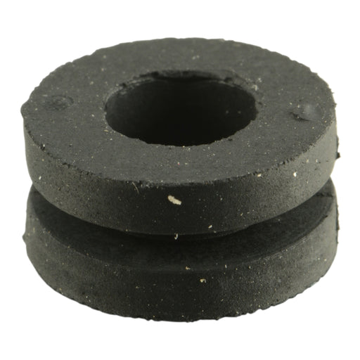 1/4" x 1/2" x 0.2" Black Rubber Grommets