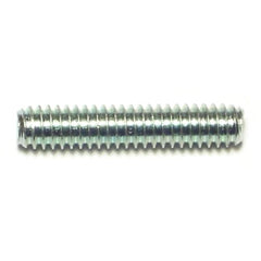 1/4"-20 x 1/4"-20 x 1-1/4" Zinc Plated Steel Coarse Thread Automotive Studs