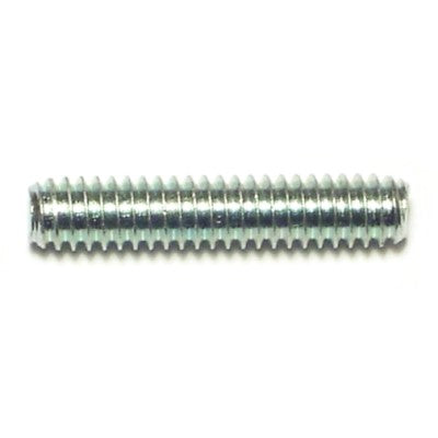 1/4"-20 x 1/4"-20 x 1-1/4" Zinc Plated Steel Coarse Thread Automotive Studs