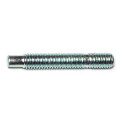 3/8"-16 x 3/8"-16 x 2-9/16" Zinc Plated Steel Coarse Thread Oversized Automotive Studs