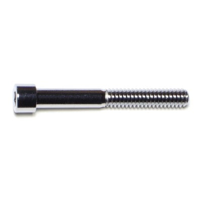 1/4"-20 x 2" Chrome Plated Grade 8 Steel Coarse Thread Smooth Head Socket Cap Screws