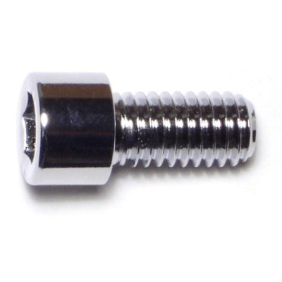 3/8"-16 x 3/4" Chrome Plated Grade 8 Steel Coarse Thread Smooth Head Socket Cap Screws