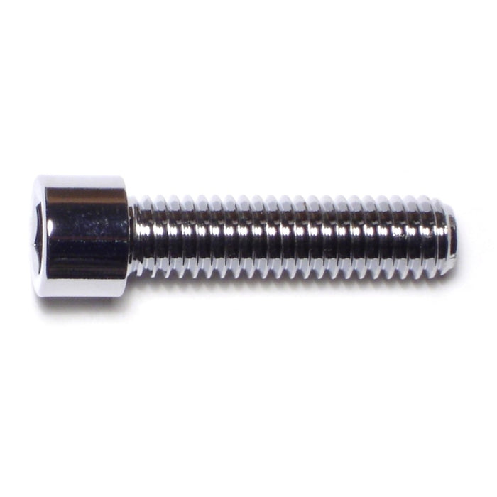 3/8"-16 x 1-1/2" Chrome Plated Grade 8 Steel Coarse Thread Smooth Head Socket Cap Screws
