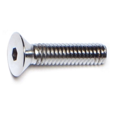 #8-32 x 3/4" Chrome Plated Grade 8 Steel Coarse Thread Flat Head Socket Cap Screws