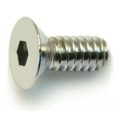 #10-24 x 1/2" Chrome Plated Grade 8 Steel Coarse Thread Flat Head Socket Cap Screws