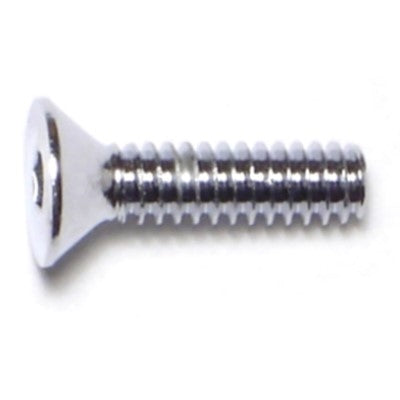 #10-24 x 3/4" Chrome Plated Grade 8 Steel Coarse Thread Flat Head Socket Cap Screws