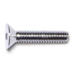 1/4"-20 x 1-1/4" Chrome Plated Grade 8 Steel Coarse Thread Flat Head Socket Cap Screws