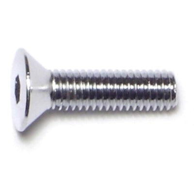 #10-32 x 3/4" Chrome Plated Grade 8 Steel Fine Thread Flat Head Socket Cap Screws