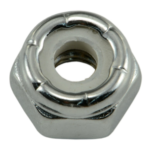#10-24 Chrome Plated Steel Coarse Thread Nylon Insert Lock Nuts
