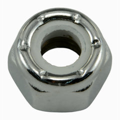1/4"-20 Chrome Plated Steel Coarse Thread Nylon Insert Lock Nuts