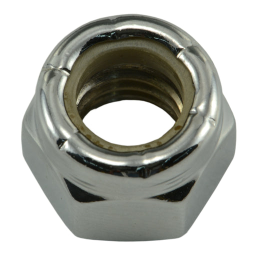 3/8"-16 Chrome Plated Steel Coarse Thread Nylon Insert Lock Nuts