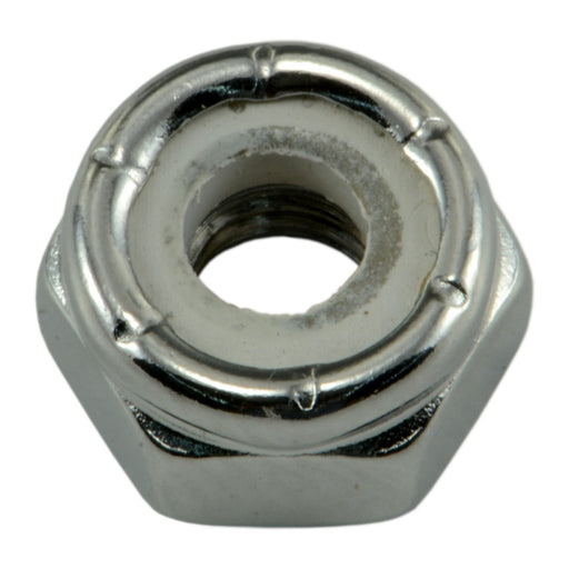 #10-32 Chrome Plated Steel Fine Thread Nylon Insert Lock Nuts