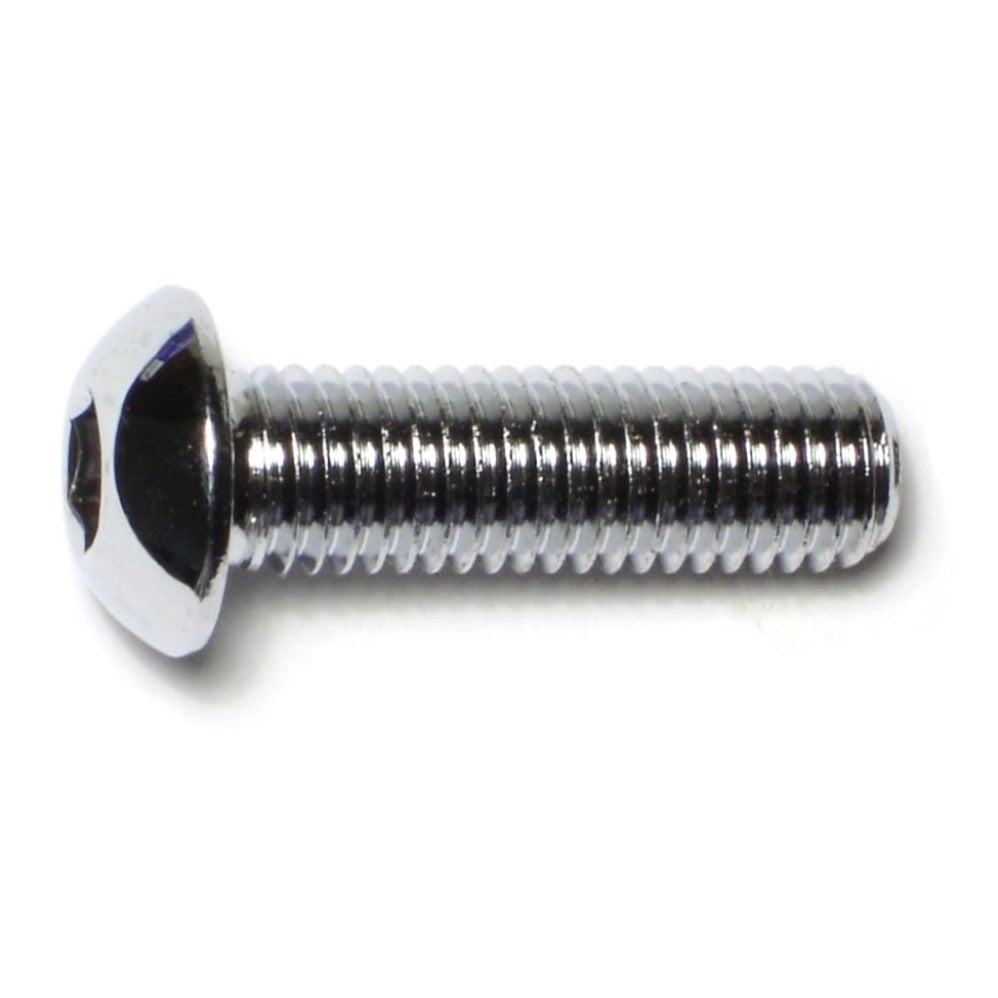 12mm-1.75 x 40mm Chrome Plated Class 10.9 Steel Coarse Thread Button Head Hex Socket Cap Screws