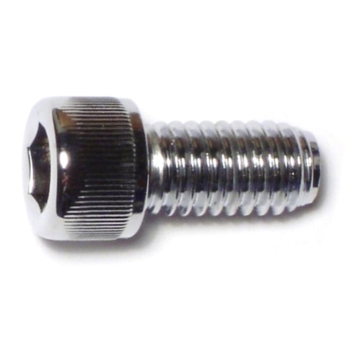 3/8"-16 x 3/4" Chrome Plated Grade 8 Steel Coarse Thread Knurled Socket Cap Screws