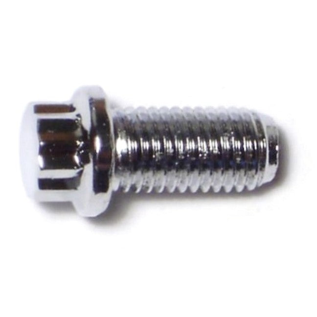 5/16"-24 x 5/8" Chrome Plated Steel Fine Thread Flange Head 12-Point Cap Screws