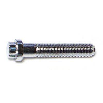 3/8"-24 x 2" Chrome Plated Steel Fine Thread Flange Head 12-Point Cap Screws