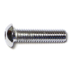 3/8"-16 x 1-1/2" Chrome Plated Grade 8 Steel Coarse Thread Button Head Socket Cap Screws