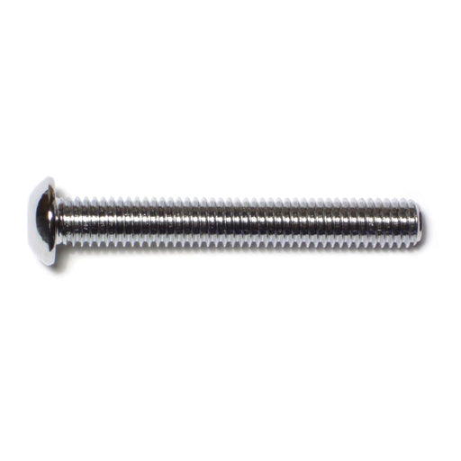 3/8"-16 x 2-3/4" Chrome Plated Grade 8 Steel Coarse Thread Button Head Socket Cap Screws