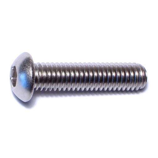 6mm-1.0 x 25mm A2 Stainless Steel Coarse Thread Button Head Hex Socket Cap Screws