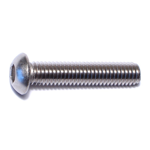 6mm-1.0 x 30mm A2 Stainless Steel Coarse Thread Button Head Hex Socket Cap Screws