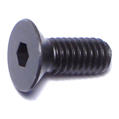 4mm-0.7 x 10mm Black Oxide Class 10.9 Steel Coarse Thread Flat Head Hex Socket Cap Screws