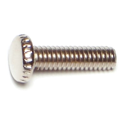 #8-32 x 5/8" Nickel Plated Steel Coarse Thread Knurled Head Screws