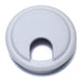 1-3/4" x 1-1/2" Gray Nylon Plastic Desk Grommets with Caps