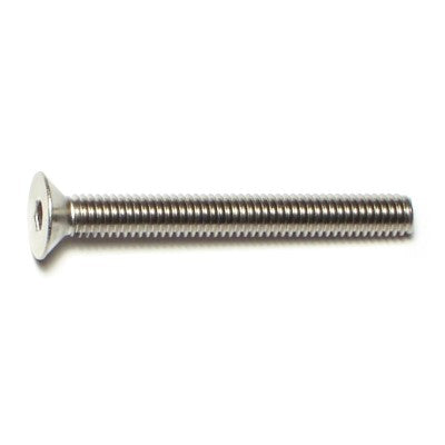 4mm-0.7 x 35mm A2 Stainless Steel Coarse Thread Flat Head Hex Socket Cap Screws