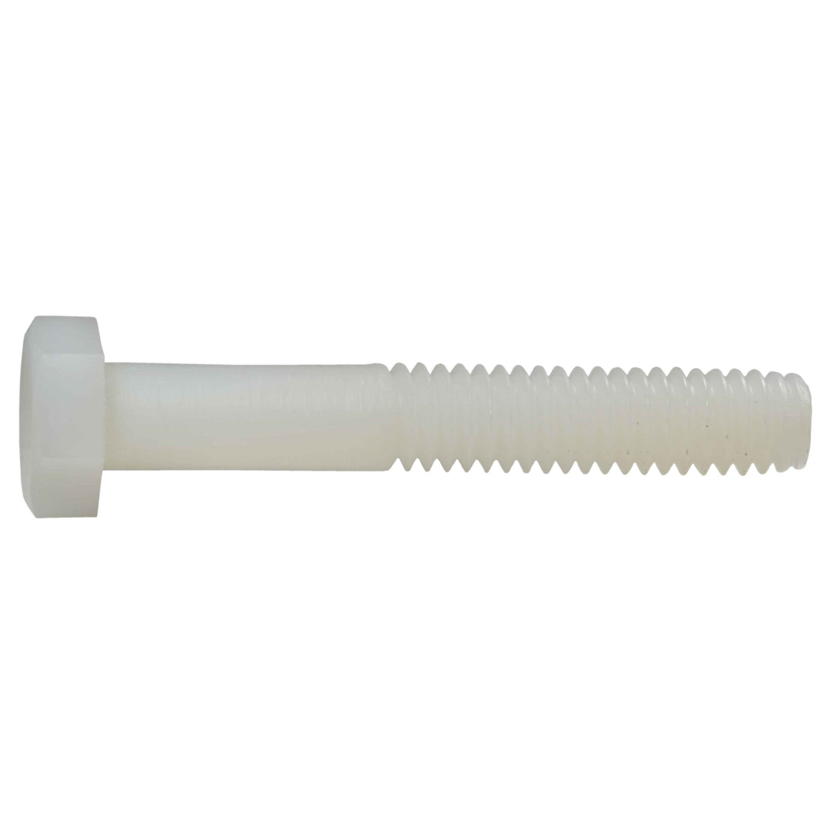 5/16"-18 x 2" Nylon Plastic Coarse Thread Hex Cap Screws