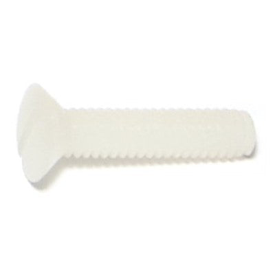 #8-32 x 3/4" Nylon Plastic Coarse Thread Slotted Oval Head Machine Screws