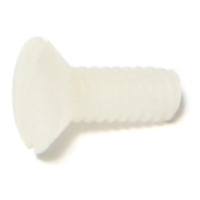 #10-24 x 1/2" Nylon Plastic Coarse Thread Slotted Oval Head Machine Screws