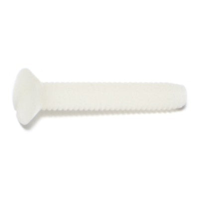 1/4"-20 x 1-1/2" Nylon Plastic Coarse Thread Slotted Oval Head Machine Screws