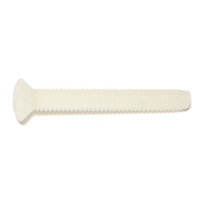 1/4"-20 x 2" Nylon Plastic Coarse Thread Slotted Oval Head Machine Screws