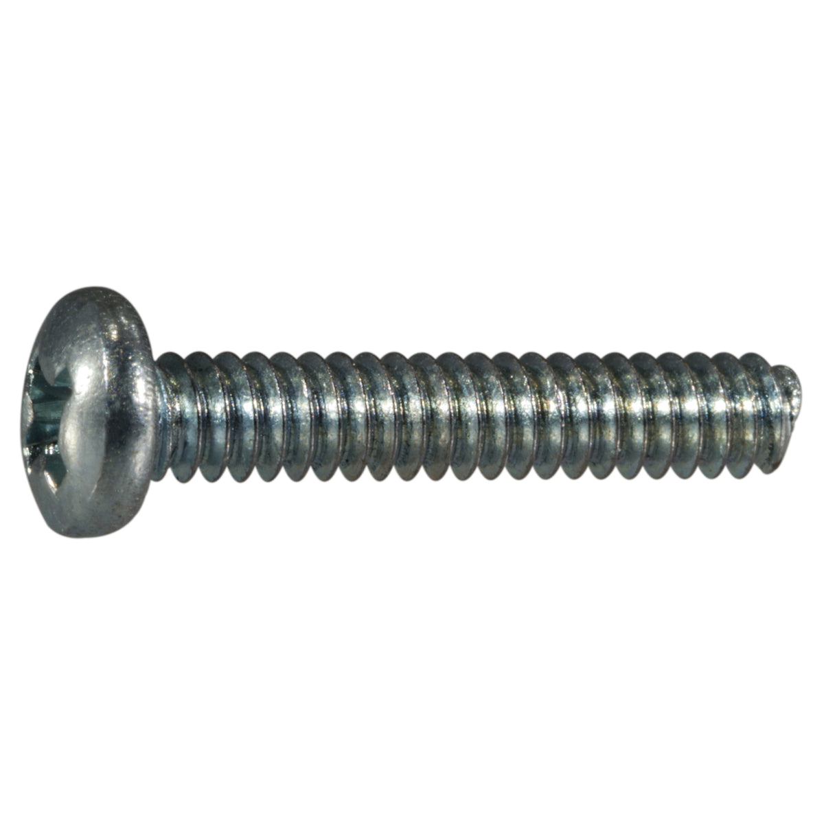 #4-40 x 5/8" Zinc Plated Steel Coarse Thread Phillips Pan Head Machine Screws