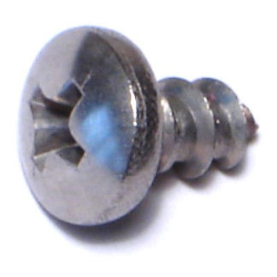 #10 x 3/8" 18-8 Stainless Steel Phillips Pan Head Sheet Metal Screws