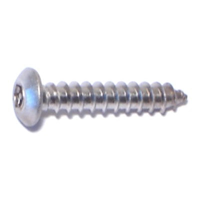 #6 x 3/4" 18-8 Stainless Steel Security Star Drive Button Head Sheet Metal Screws