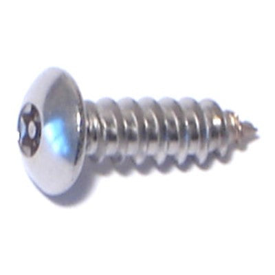 #8 x 1/2" 18-8 Stainless Steel Security Star Drive Button Head Sheet Metal Screws