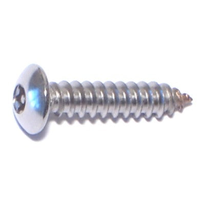 #8 x 3/4" 18-8 Stainless Steel Security Star Drive Button Head Sheet Metal Screws