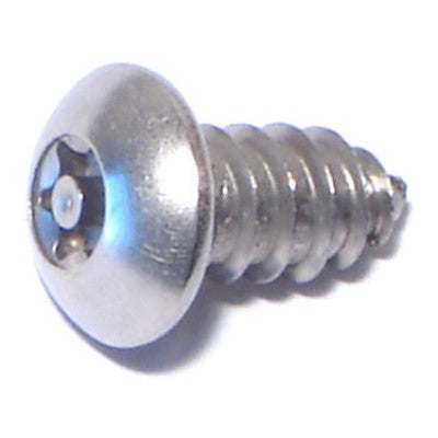 #14 x 1/2" 18-8 Stainless Steel Security Star Drive Button Head Sheet Metal Screws