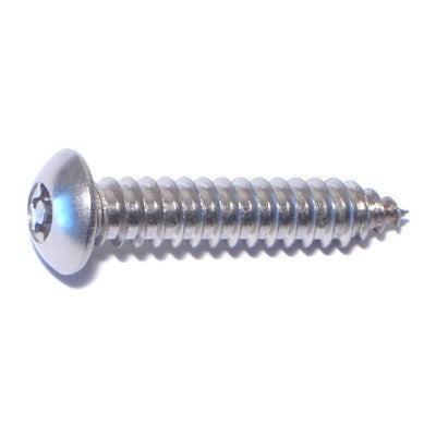 #14 x 1-1/4" 18-8 Stainless Steel Security Star Drive Button Head Sheet Metal Screws