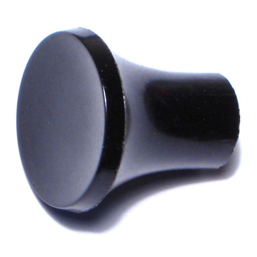 #10-32 x 13/16" Black Heat Resistant Plastic Fine Thread Round Knobs