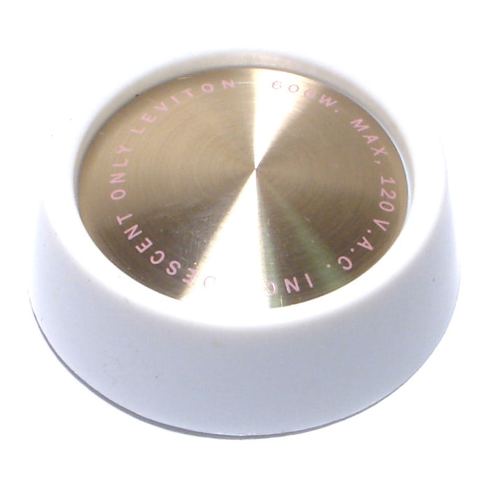 White Plastic Rotary Click Dimmer Knobs