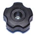 1/4"-20 x 1-3/4" Black Plastic Coarse Thread Fluted Knobs
