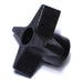 8mm-1.25 x 45mm Black Plastic Coarse Thread 4-Prong Thru-Hole Knobs
