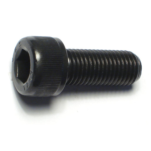 10mm-1.25 x 25mm Black Oxide Class 12.9 Steel Fine Thread Knurled Head Hex Socket Cap Screws