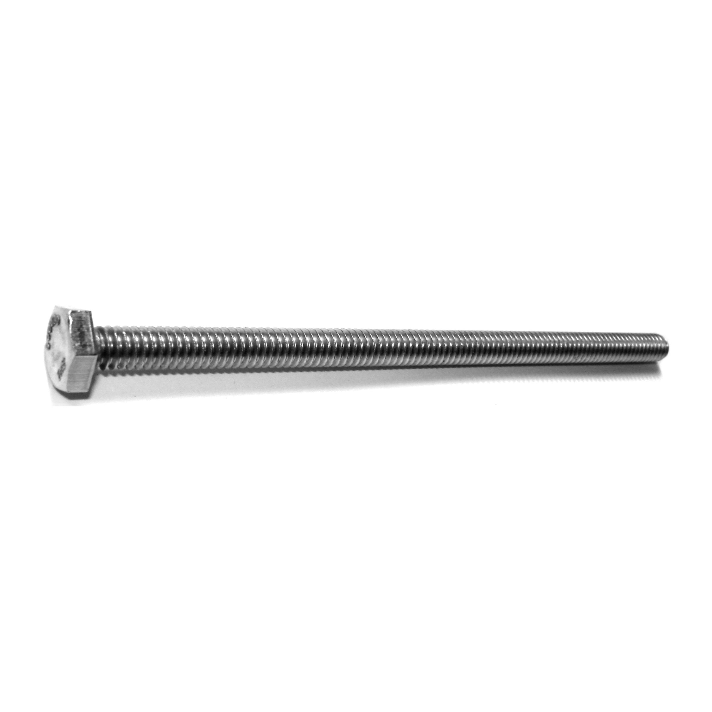1/4"-20 x 5" 18-8 Stainless Steel Coarse Full Thread Hex Head Tap Bolts