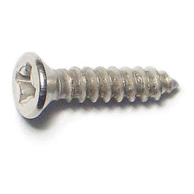 #5 x 5/8" Satin Nickel Plated Steel Phillips Flat Head Hinge Screws