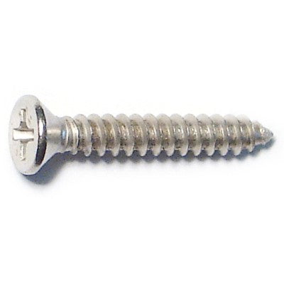 #7 x 1" Satin Nickel Plated Steel Phillips Flat Head Hinge Screws