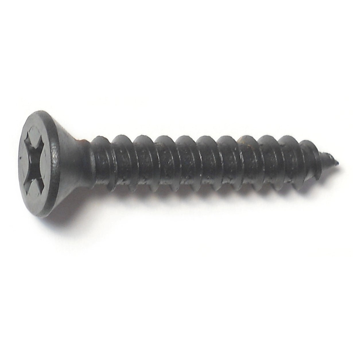 #14 x 1-1/2" Black Steel Phillips Flat Head Sheet Metal Screws